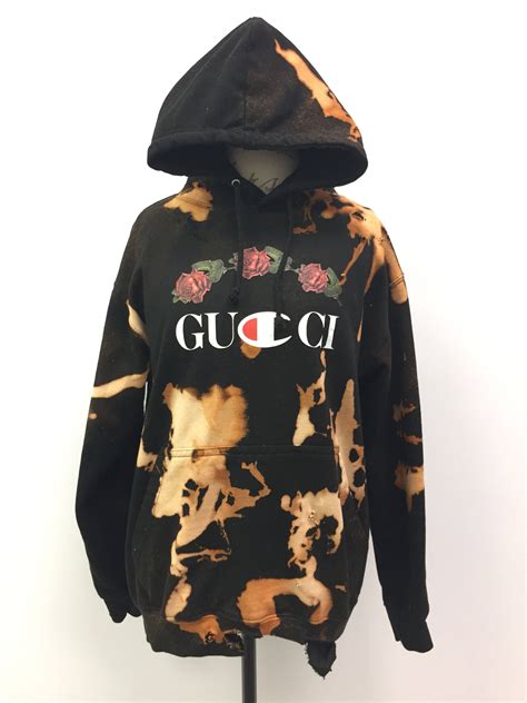 black.gucci hoodie|Gucci distressed hoodie.